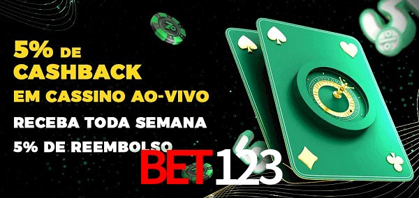 Promoções do cassino ao Vivo bet123
